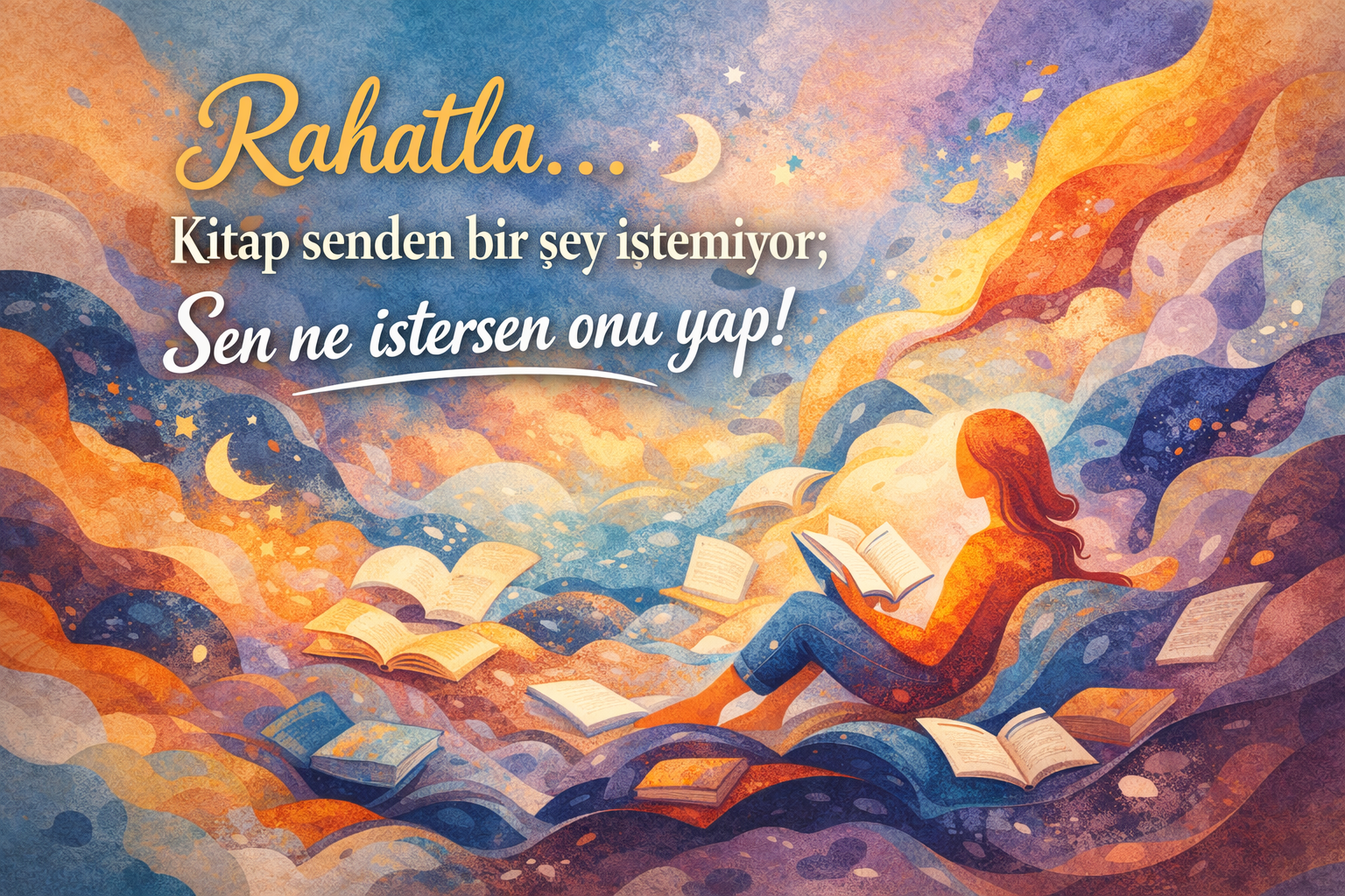 Rahatla.. Kitap senden bir şey istemiyor; Sen ne istersen onu yap!